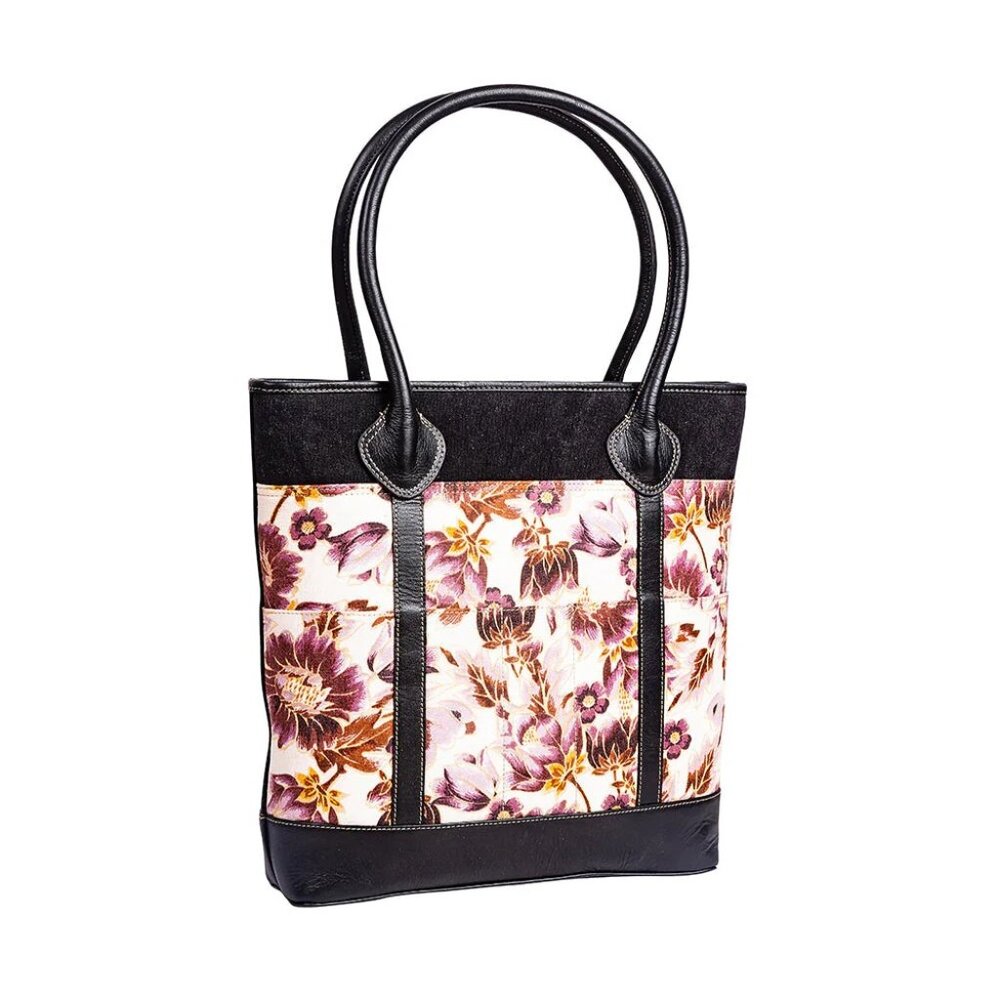 Jenika Leather and Canvas Bag